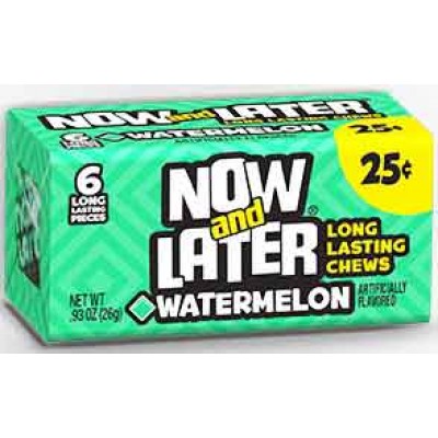 NOW & LATER SOFT WATERMELON 24CT/PACK (NO MORE 25CENTS)
